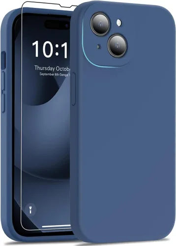 Miniatura 60 de DEENAKIN Funda de silicona compatible con iPhone 12 con protector de pantalla, mejora la protección de la cámara, funda protectora suave y flexible