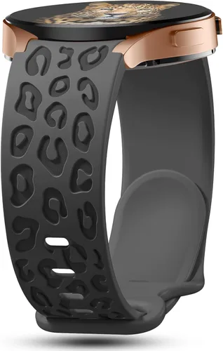 Bandas grabadas sin huecos con diseño de leopardo compatibles con Samsung Galaxy Watch 6/5/4 Band 40mm 44mm, Watch 6 47mm 43mm, 5 Pro 45mm, Watch 4