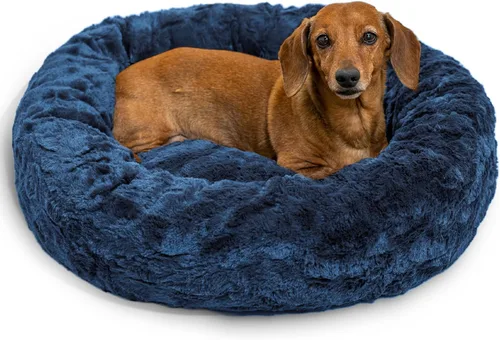 Miniatura 64 de Best Friends by Sheri - The Original Calming Donut - Cama calmante en forma de dona para perros y gatos - Pelo corto, gris, S, 23 x 23 pulgadas Gris