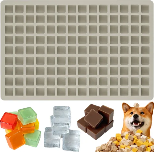 Miniatura 7 de Molde de silicona cuadrado para chocolate, cubitos de hielo, 100 cavidades Molde cuadrado de chocolate para caramelos duros, gelatina, gomitas