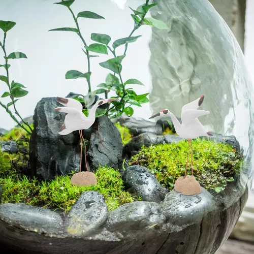 Miniatura 2 de Abaodam Juego de 3 piezas de decoración de bonsái de cerámica para muebles de jardín, adornos de rocalla de estilo surtido para decoración