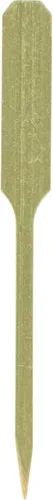 Miniatura 10 de Púas de bambú de 7.5 pulgadas, 100 púas desechables para aperitivos, resistentes, diseño triangular, púas de madera de bambú natural
