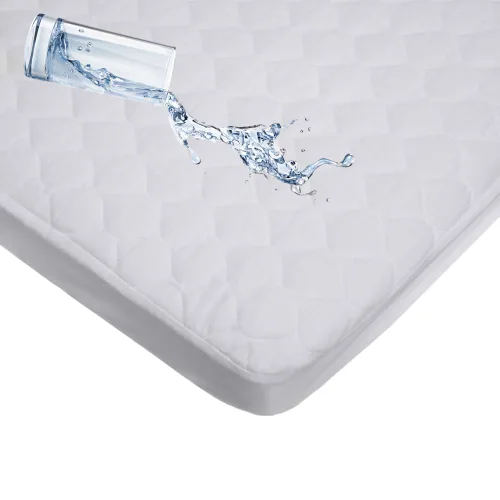 Miniatura 3 de Funda para colchón de mini cuna impermeable elástica acolchada de American Baby Company, Blanco