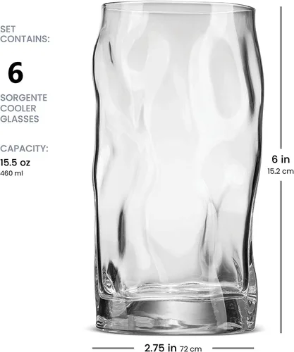 Miniatura 2 de Bormioli Rocco Sorgente 15.5 oz. Vasos enfriadores, juego de 6