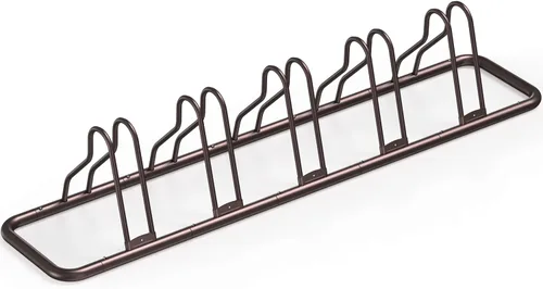 Miniatura 12 de Simple Houseware - Soporte de almacenamiento ajustable para 5 bicicletas, aparcamiento para suelo, color negro