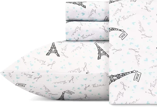 Miniatura 37 de Betsey Johnson - Sábanas de cama King, ropa de cama suave y ligera, resistente a la decoloración y a las arrugas (leopardo, King)