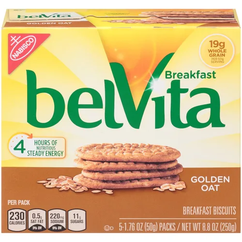 Miniatura 22 de belVita Galletas de desayuno con canela y azúcar morena, 12 paquetes (4 galletas por paquete)