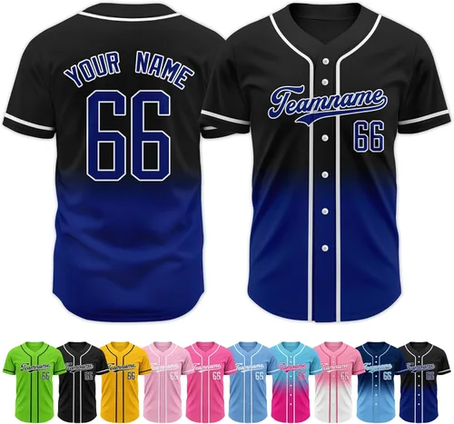 Miniatura 45 de Custom Baseball Jersey Stitched Personalized Name Number Baseball Shirts Sports Uniform for Men Women Boy