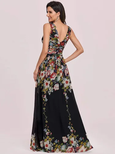 Miniatura 2 de Ever-Pretty - Vestido de noche largo, sin mangas, con cuello en V, semiformal, 09016