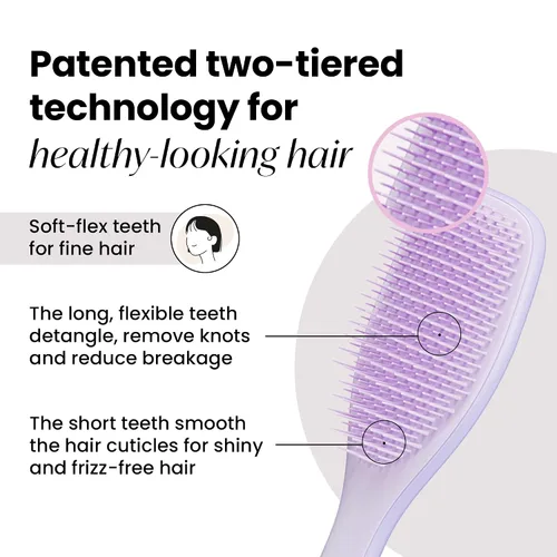 Miniatura 2 de Tangle Teezer Cepillo desenredante fino y frágil para cabello teñido, fino y fino, dientes flexibles suaves de dos niveles que reducen la rotura