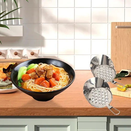 Miniatura 9 de 2 raspadores de gelatina multiusos, raspador de fideos fríos de metal, rallador de queso, conveniente herramienta de preparación de alimentos