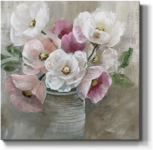 Miniatura 27 de WEXFORD HOME Cuadro Premium en Lienzo con Envoltura de Galería Floral Multicolor para Pared, Arte Abstracto Floral Romántico Moderno, Impresión