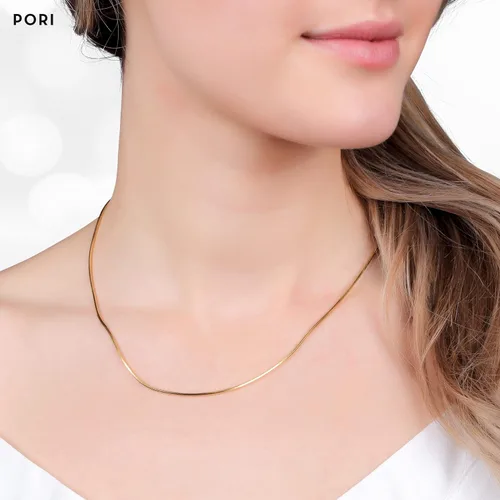 Miniatura 2 de PORI JEWELERS Cadena de serpiente italiana mágica de plata de ley 925 de 0.039 pulgadas, 8 caras, para mujer, fabricada en Italia