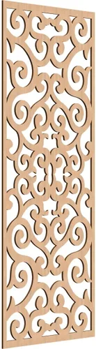 Miniatura 165 de Eveline - Paneles decorativos de pared de madera con calado, 13 3/8 pulgadas de ancho x 34 3/8 pulgadas de alto x 3/8 de alto, roble rojo rojo