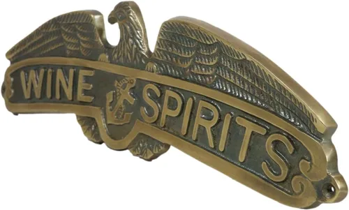 Miniatura 3 de Ebros Gift Náutico Patriótico Marino Calvo Águila Marinero Ancla Vino Y Espíritus Bronce Plateado Aluminio Decoración de Pared Placa Hombre Cueva