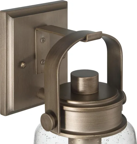 Miniatura 5 de Gage - Lámpara industrial de vidrio y metal para exteriores, color oro toscano