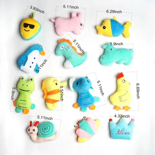 Miniatura 6 de HDMOTU Paquete de 26 juguetes chirriantes suaves para perros pequeños y medianos, juguetes chirriantes favoritos lindos y cómodos para cachorros