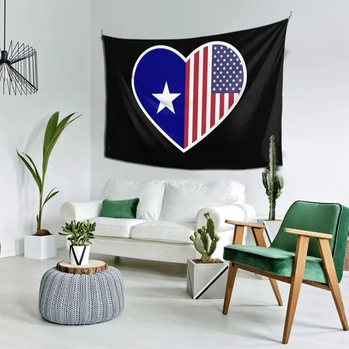 Miniatura 3 de LIFANGMI I Love America And Bonnie Blue Flag Tapestry Wall Hanging 60x40 Inch Bedroom Living Room Dormitory Home Decoration Wall Tapestry