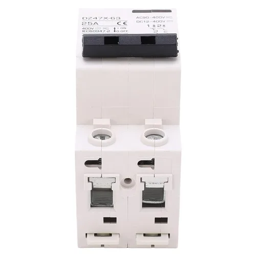 Miniatura 5 de Mini disyuntor de CA CC, disyuntor miniatura de CA CC Interruptor de desconexión 2P AC DC 25A 400V Montaje en carril DIN para solares, disyuntores