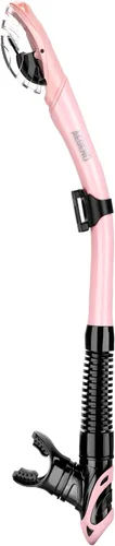 Aegend - Esnórquel seco para buceo para adultos y jóvenes - Equipo de snorkel con válvula seca superior, perfecto para snorkel, buceo libre, Rosa