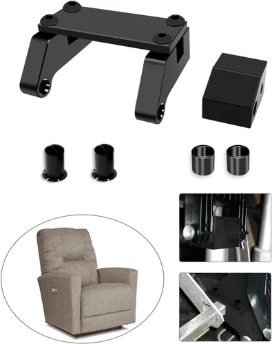 Miniatura 6 de Montura de palanca y horquilla de metal para silla reclinable La-Z-Boy LazyBoy Power Recliners, piezas de repuesto mejoradas, color negro