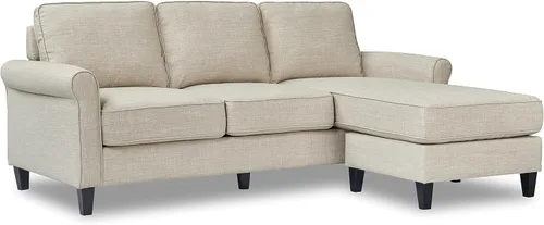 Miniatura 14 de Serta Harmon Sofá seccional reversible sala de estar, moderno sofá de tela de 3 asientos en forma de L.