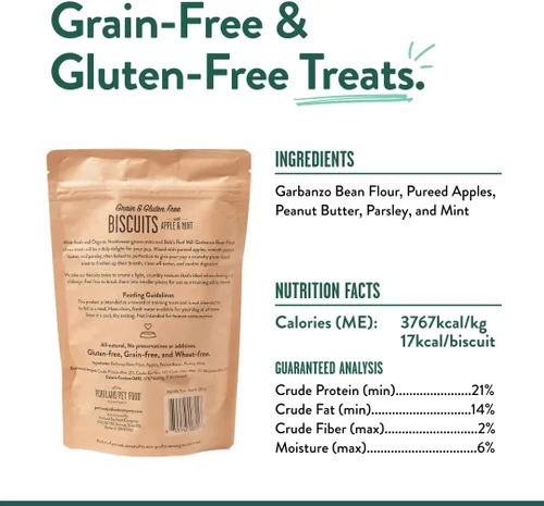 Miniatura 8 de Portland Pet Food Company Golosinas para Perros de Manzana y Menta Galletas Saludables para Perros Pequeños, Medianos y Grandes - Sin Granos, Grado