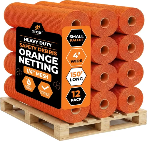 Miniatura 33 de Red de seguridad para la construcción – Rollo de material temporal, caja de red de andamio de malla, barricada, barrera de visibilidad, rollo