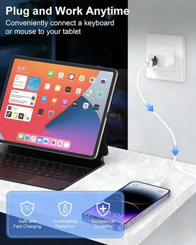 Miniatura 2 de para Samsung Galaxy S26 Ultra USB C a USB A Aadpter, adaptador OTG para Android Samsung Galaxy A17 A16 S26 S25 Plus S25 FE S25 S24 S23 Ultra S22 S21