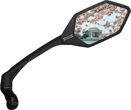 Nueva lente de cristal resistente a los arañazos, espejo de bicicleta para manillar, espejo retrovisor seguro giratorio, espejo de bicicleta, ME-007