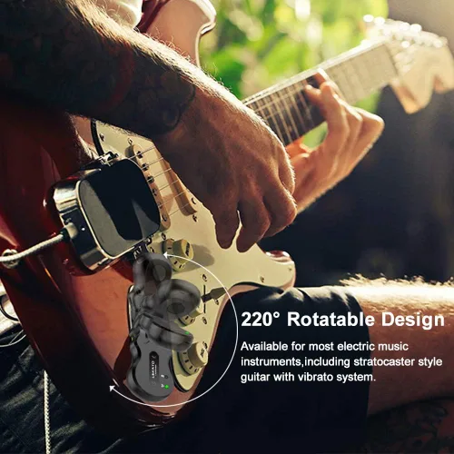 Miniatura 6 de LEKATO Sistema de guitarra inalámbrica 5.8 transmisor de guitarra inalámbrico Receptor de audio recargable Transmisor inalámbrico Receptor de 4 Negro