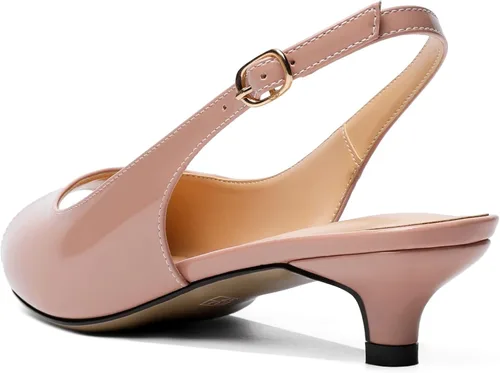 Miniatura 5 de Zamikoo Sandalias de tacón bajo para mujer con tacón bajo de 1.5 pulgadas, zapatos de vestir con puntera abierta, para fiesta, baile de graduación