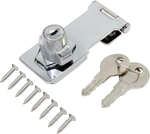 Miniatura 4 de Cerradura de puerta con cerraduras de gabinete con cerradura de cerrojo de llaves, cierre de 3 pulgadas, cerrojo con llave, pestillos de seguridad