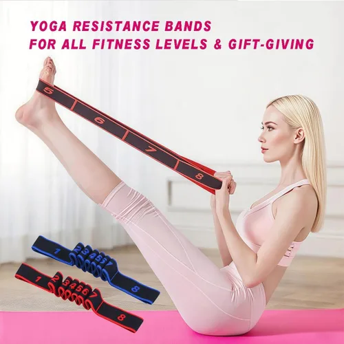 Miniatura 7 de Banda de resistencia de fitness para estiramiento y yoga, banda de resistencia elástica numérica con marcas claras, bandas elásticas de 3 unidades SA