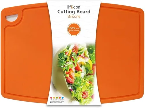 Miniatura 6 de Liflicon Tablas de corte de silicona gruesas para cocina, juego de tablas de cortar/esteras de silicona de 2 piezas extra grandes 37 cm x 26.5 cm