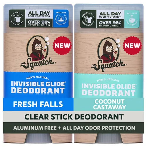 Miniatura 13 de Dr. Squatch Invisible Glide Natural Desodorante para hombre, deslizamiento suave, sin manchas, desodorante sin aluminio para hombres, seguro