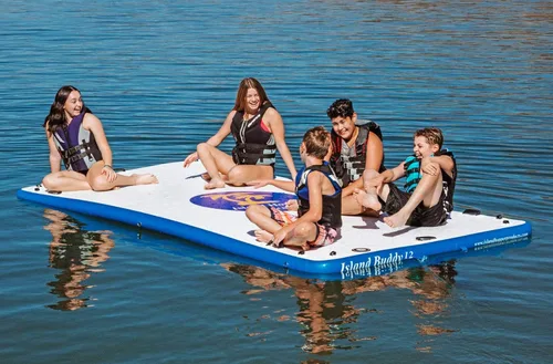 Island Hopper Island Buddy - Muelle inflable para plataforma de agua