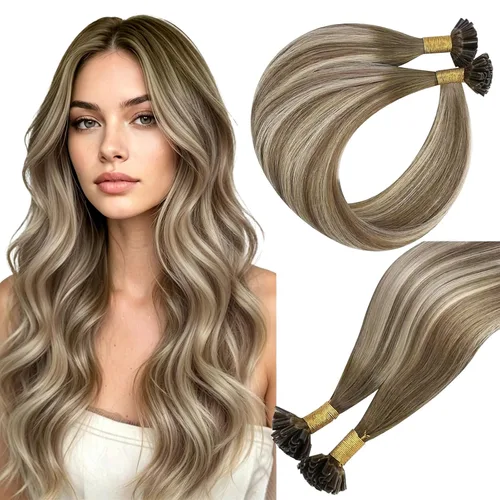 Miniatura 18 de Easyouth Extensiones de cabello humano con alambre, color marrón oscuro, extensiones de cabello humano Remy, extensión de línea de pescado
