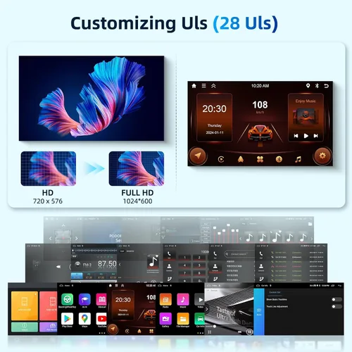 Miniatura 8 de 2+64G Android 13 Radio de coche estéreo para Ford F150 F250 F350 2004-2014, pantalla táctil de 7 pulgadas estéreo de coche con CarPlay inalámbrico