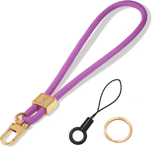 Miniatura 19 de Fishent Cordón para llavero, bonito soporte para llavero, cordón de muñeca tejido mejorado para llaves, correa de muñeca llavero para mujeres