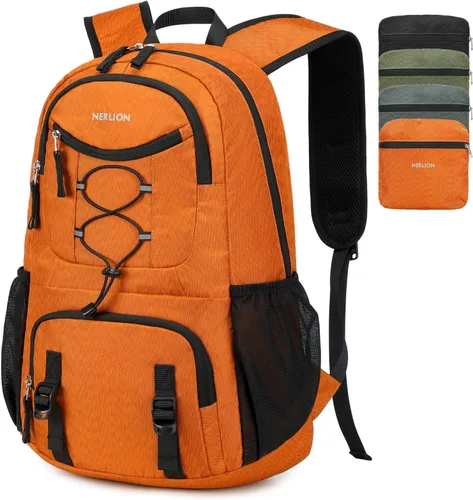 Miniatura 10 de Nerlion - Mochila ligera plegable de 35L para senderismo, mochila de viaje para hombres y mujeres, impermeable, para acampar al aire libre, mochila