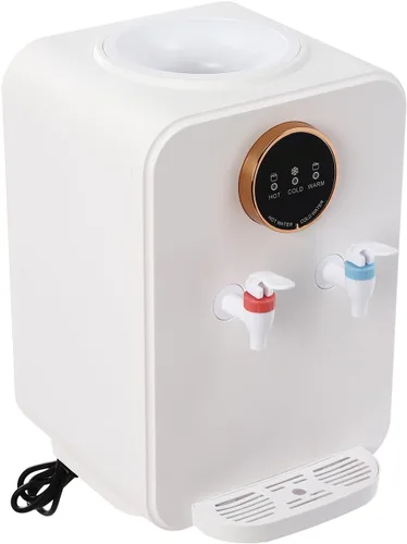 Dispensador de agua de encimera de carga superior de 110 V, mini enfriador de agua con agua caliente, fría y a temperatura ambiente, dispensador
