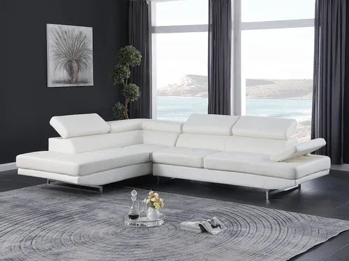 Miniatura 23 de BlackJack Furniture Union Modern - Sofá modular de piel sintética con reposacabezas ajustables, diván orientado hacia la izquierda, elegante asiento