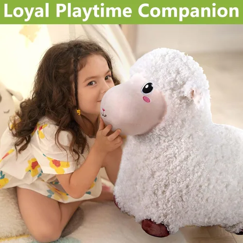 Miniatura 6 de Bouncy Pals Oveja Saltarina, Saltador Inflable de Animales de Granja para Niños y Niñas Pequeños, Juguete de Cordero Saltador para Exteriores