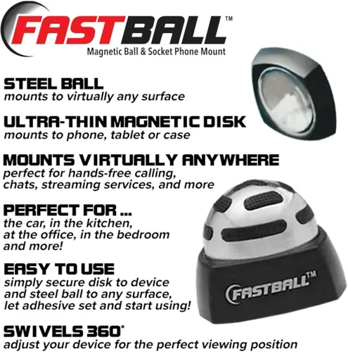Miniatura 6 de BulbHead Fastball 13343ASS-12 - Soporte magnético para teléfono celular, color negro
