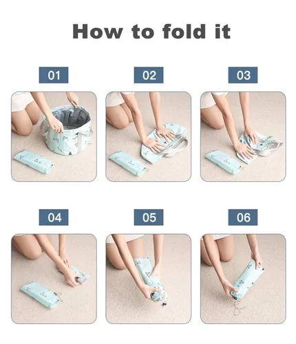 Miniatura 6 de Bolsa de baño plegable para pies DoroSun de 14L, bolsa de remojo de pies portátil para pedicura, spa de pies para el hogar, plegable para viajes