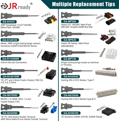 Miniatura 3 de JRready ST5278 Puntas de Repuesto para Herramienta de Extracción de Pines 26 Piezas Puntas de Herramienta Extractora de Pines Herramienta de St5278