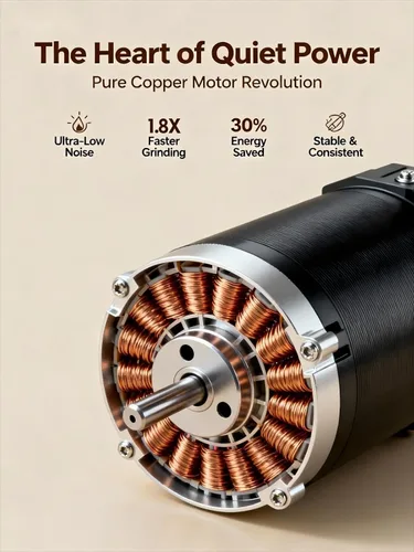 Miniatura 7 de LAMIDO Molinillo de Café Eléctrico Portátil de Muelas - Moler Mientras se Carga - Tolva de Granos Visual - 38 Configuraciones de Molienda Externas