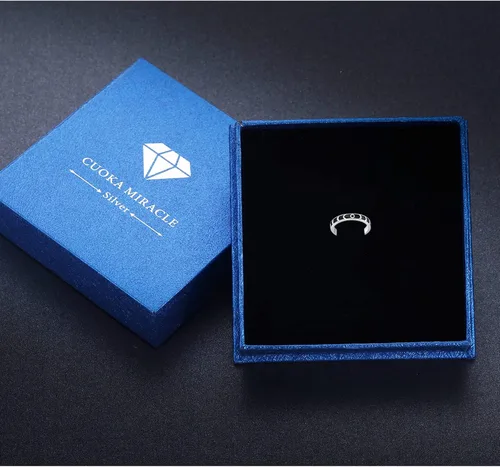 Miniatura 7 de CUOKA MIRACLE Anillo de luna lunar para mujer, anillo de fase lunar de plata de ley 925, anillo vintage abierto ajustable, anillo de declaración
