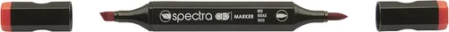 Miniatura 14 de AD Marker Chartpak Spectra, Tri-Nib y cepillo de doble punta, rojo ladrillo, 1 cada uno (S033AD)